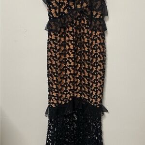 Elegant Black Lace Maxi Dress